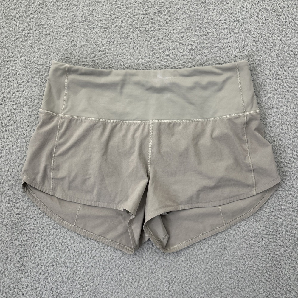 Lululemon Speed Up Shorts High Rise 2.5" Riverstone Athletic Athleisure Women 8